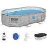 Каркасный бассейн BESTWAY POWER STEEL OVAL 488х305х107см, 7250л ротанг 56946 BW