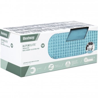 Надувной спальный коврик каремат BESTWAY ALPINELITE INSULATED WIDE MUMMY 69613 183x63.5x7.5 см